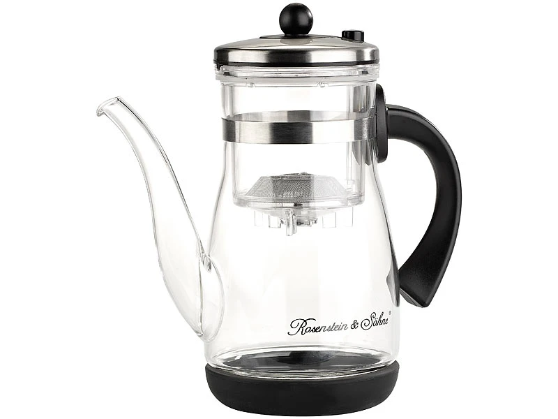 Rosenstein & Söhne Eisteemaschine:Eistee- & Tee-Bereiter-Kanne Mit Komfort-Brühfunktion, 850ml 5 Rosenstein & Söhne Eisteemaschine:Eistee- & Tee-Bereiter-Kanne Mit Komfort-Brühfunktion, 850ml – Bild 3