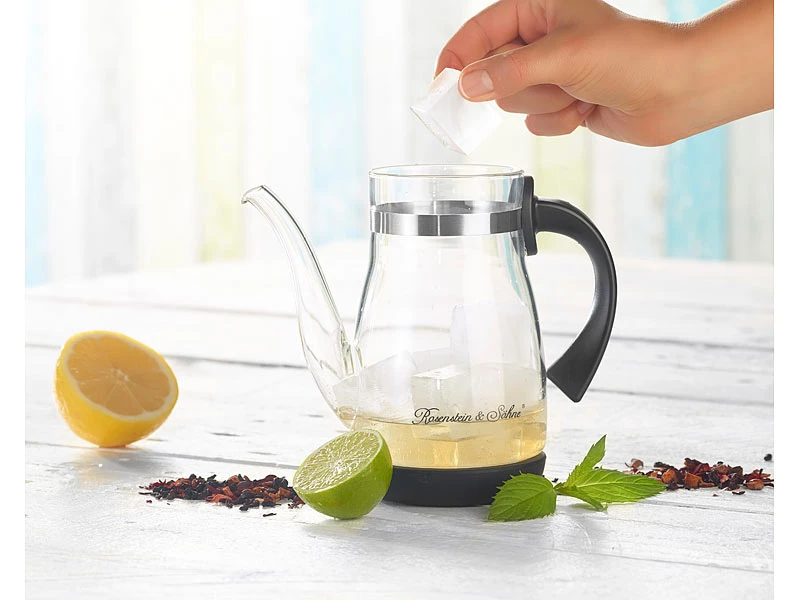 Rosenstein & Söhne Eisteemaschine:Eistee- & Tee-Bereiter-Kanne Mit Komfort-Brühfunktion, 850ml 8 Rosenstein & Söhne Eisteemaschine:Eistee- & Tee-Bereiter-Kanne Mit Komfort-Brühfunktion, 850ml – Bild 6