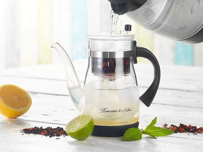 Rosenstein & Söhne Eisteemaschine:Eistee- & Tee-Bereiter-Kanne Mit Komfort-Brühfunktion, 850ml 10 Rosenstein & Söhne Eisteemaschine:Eistee- & Tee-Bereiter-Kanne Mit Komfort-Brühfunktion, 850ml – Bild 8