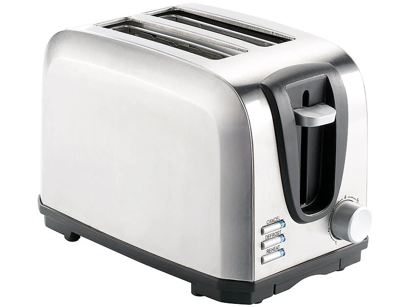 Rosenstein & Söhne Design-Toaster:Edelstahl-Toaster Für 2 Scheiben, 650 W (Versandrückläufer) 5 Rosenstein & Söhne Design-Toaster:Edelstahl-Toaster Für 2 Scheiben, 650 W (Versandrückläufer) – Bild 3