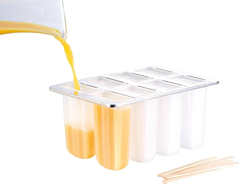 Rosenstein & Söhne Eis Am Stiel Formen:Eis-am-Stiel-Bereiter Mit 8 Eisformen Und Holzstielen 7 Rosenstein & Söhne Eis Am Stiel Formen:Eis-am-Stiel-Bereiter Mit 8 Eisformen Und Holzstielen – Bild 5