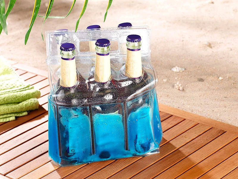 PEARL Getränke Tragetasche:Kühl-Tragetasche Für 6 Flaschen Oder Getränkedosen 4 PEARL Getränke Tragetasche:Kühl-Tragetasche Für 6 Flaschen Oder Getränkedosen – Bild 2