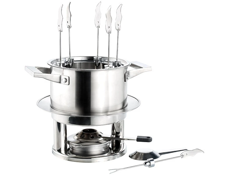 Rosenstein & Söhne Fondue Set Brennpaste:Edelstahl-Fondue-Set Für 6 Personen 3 Rosenstein & Söhne Fondue Set Brennpaste:Edelstahl-Fondue-Set Für 6 Personen