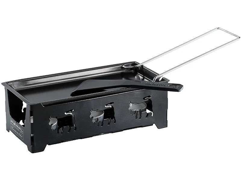 Rosenstein & Söhne Raclette Teelichtofen:3er-Set Teelicht-Raclette, Mit Schaber 6 Rosenstein & Söhne Raclette Teelichtofen:3er-Set Teelicht-Raclette, Mit Schaber – Bild 4