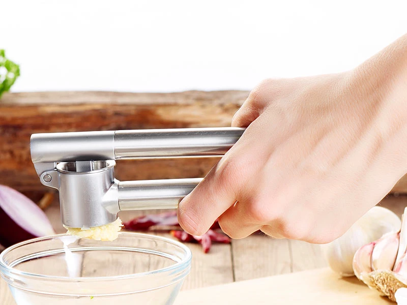Rosenstein & Söhne Zerkleinerer:Knoblauchpresse Aus Edelstahl 6 Rosenstein & Söhne Zerkleinerer:Knoblauchpresse Aus Edelstahl – Bild 4