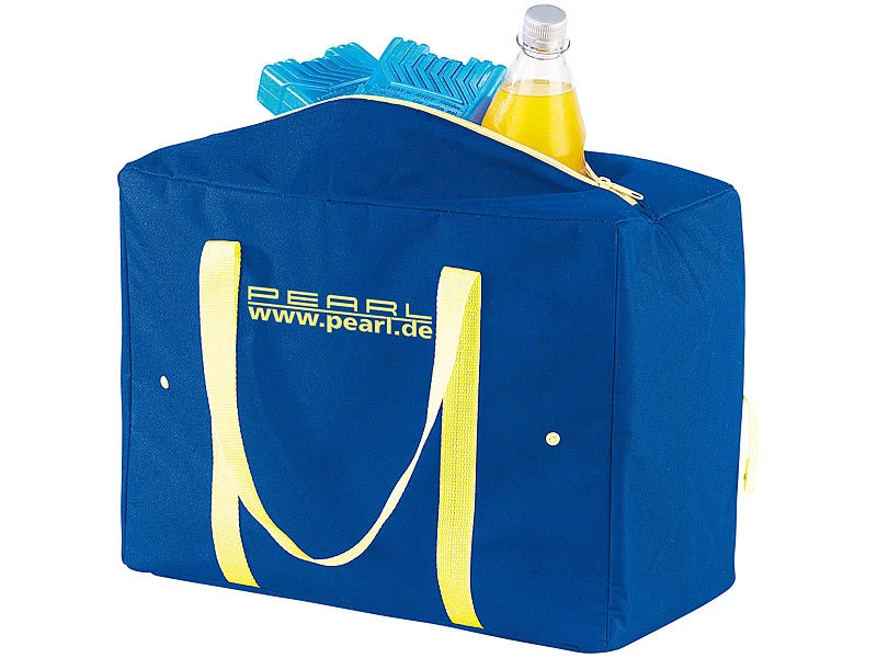PEARL Flaschentasche:2er-Set Zusammenfaltbare Nylon-Kühltaschen, 21 Liter, EPE-isoliert 4 PEARL Flaschentasche:2er-Set Zusammenfaltbare Nylon-Kühltaschen, 21 Liter, EPE-isoliert – Bild 2