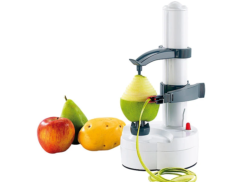 Rosenstein & Söhne Kartoffelschäler:Elektrischer Obst- Und Gemüseschäler, Edelstahl-Klinge 3 Rosenstein & Söhne Kartoffelschäler:Elektrischer Obst- Und Gemüseschäler, Edelstahl-Klinge