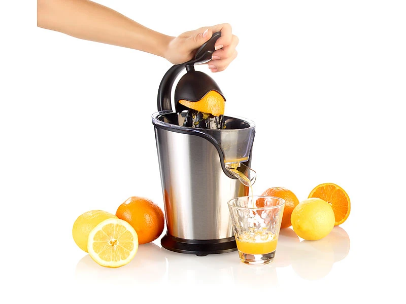 Rosenstein & Söhne Elektrische Saftpresse:Elektrische Zitruspresse Aus Edelstahl, 100 Watt 2 Rosenstein & Söhne Elektrische Saftpresse:Elektrische Zitruspresse Aus Edelstahl, 100 Watt
