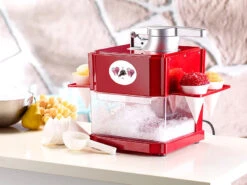 Rosenstein & Söhne Shaved Ice Maschine:Shaved-Ice-Maker Mit 4 Kunststoff-Eisbechern, 4 Servierhalter, 90 Watt -Rosenstein & Söhne Shop nc3614 2