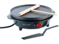 Rosenstein & Söhne Mini Crepes Maker:Elektrischer Mini-Crêpes-Maker, 500 Watt, Ø 18 Cm