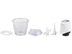 Rosenstein & Söhne Multizerkleinerer:Elektrischer Mini-Zerkleinerer, 4 Klingen & Glasbehälter, 400 W, 1,5 L -Rosenstein & Söhne Shop nc3629 2