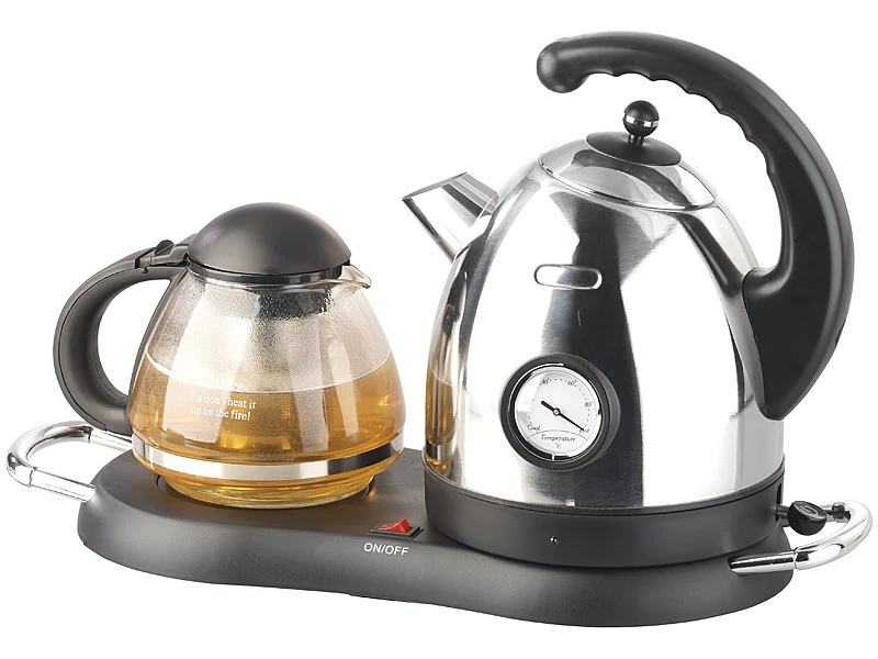Rosenstein & Söhne Elektrische Teekanne:Edelstahl-Wasserkocher WSK-300.set Mit Teekanne 5 Rosenstein & Söhne Elektrische Teekanne:Edelstahl-Wasserkocher WSK-300.set Mit Teekanne – Bild 3