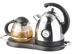 Rosenstein & Söhne Wasserkocher Station:Edelstahl-Wasserkocher Mit Teekanne Und Stövchen (Versandrückläufer) -Rosenstein & Söhne Shop nc3651 2