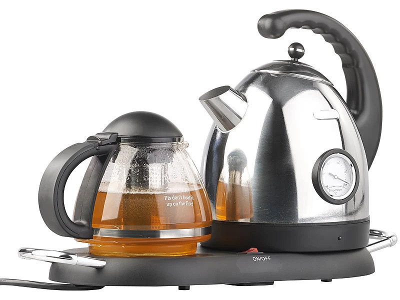 Rosenstein & Söhne Elektrische Teekanne:Edelstahl-Wasserkocher WSK-300.set Mit Teekanne 4 Rosenstein & Söhne Elektrische Teekanne:Edelstahl-Wasserkocher WSK-300.set Mit Teekanne – Bild 2