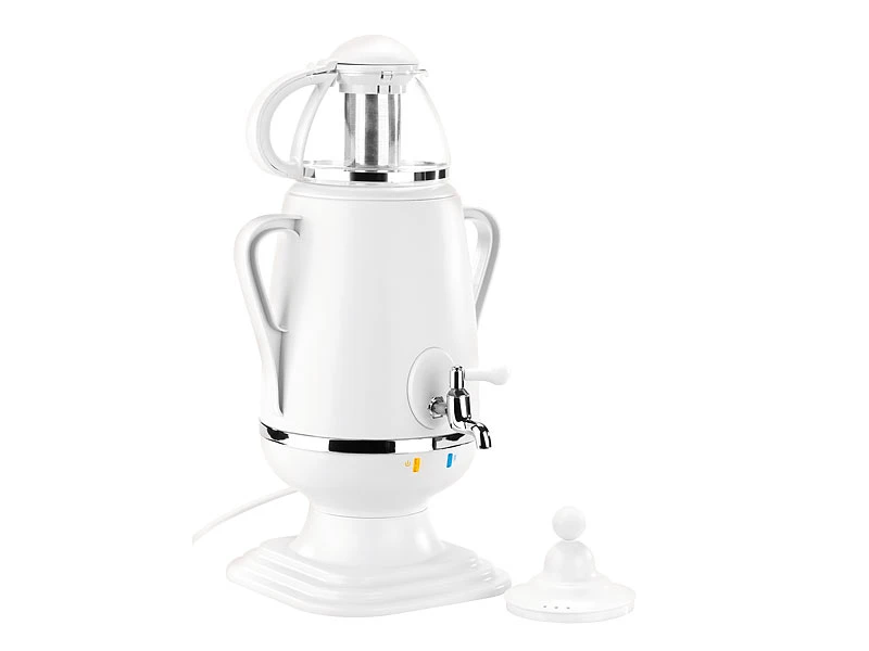PEARL Samovar:Samowar-Teebereiter Mit Glas-Teekanne, 2.300 Watt, 3,5 Und 0,5 Liter 3 PEARL Samovar:Samowar-Teebereiter Mit Glas-Teekanne, 2.300 Watt, 3,5 Und 0,5 Liter