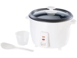 Rosenstein & Söhne Reis Multikocher:Reiskocher Mit Warmhaltefunktion, 1,5 Liter, 500 W