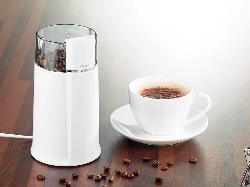 PEARL Mühle:Elektrische Kaffeemühle MH-20 Mit Schlagmahlwerk, 160 Watt, 8 Tassen 4 PEARL Mühle:Elektrische Kaffeemühle MH-20 Mit Schlagmahlwerk, 160 Watt, 8 Tassen – Bild 2