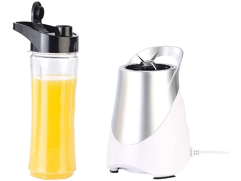 Rosenstein & Söhne Smoothiemixer:2in1-Standmixer Inklusive Smoothie-Mix-Trinkbecher, 300 Watt, 600 Ml 3 Rosenstein & Söhne Smoothiemixer:2in1-Standmixer Inklusive Smoothie-Mix-Trinkbecher, 300 Watt, 600 Ml