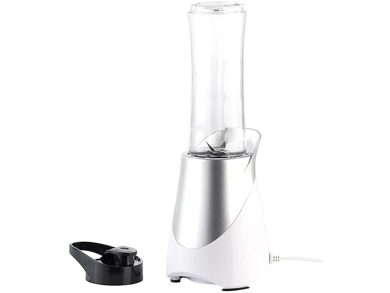 Rosenstein & Söhne Smoothiemixer:2in1-Standmixer Inklusive Smoothie-Mix-Trinkbecher, 300 Watt, 600 Ml 4 Rosenstein & Söhne Smoothiemixer:2in1-Standmixer Inklusive Smoothie-Mix-Trinkbecher, 300 Watt, 600 Ml – Bild 2