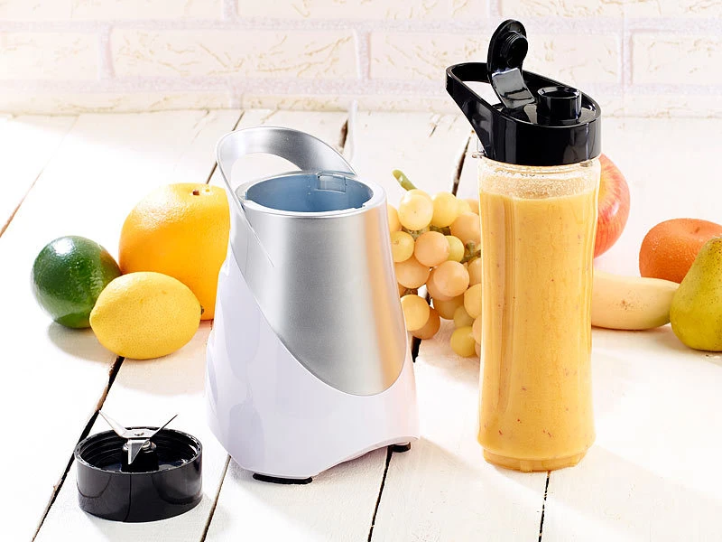 Rosenstein & Söhne Smoothiemixer:2in1-Standmixer Inklusive Smoothie-Mix-Trinkbecher, 300 Watt, 600 Ml 7 Rosenstein & Söhne Smoothiemixer:2in1-Standmixer Inklusive Smoothie-Mix-Trinkbecher, 300 Watt, 600 Ml – Bild 5