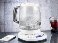 Rosenstein & Söhne Design-Wasserkocher:Glas-Wasserkocher Mit Warmhaltefunktion, 4 Temperaturen, 1,2 L, 1200 W 11 Rosenstein & Söhne Design-Wasserkocher:Glas-Wasserkocher Mit Warmhaltefunktion, 4 Temperaturen, 1,2 L, 1200 W -Rosenstein & Söhne Shop nc3763 5 1