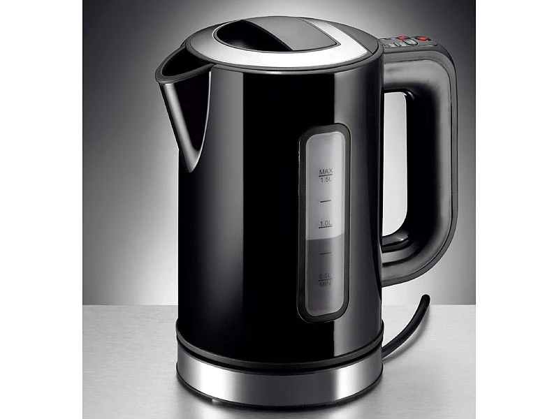 Rosenstein & Söhne Wasserkocher Thermometer:Design-Wasserkocher WSK-250.des, 2500W, 1,5L, Temperaturwahl, Schwarz 5 Rosenstein & Söhne Wasserkocher Thermometer:Design-Wasserkocher WSK-250.des, 2500W, 1,5L, Temperaturwahl, Schwarz – Bild 3