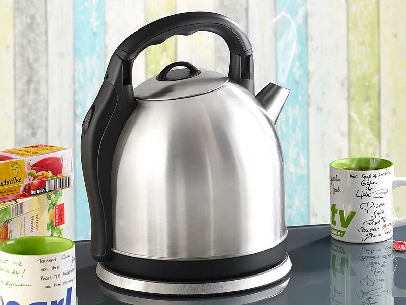 Rosenstein & Söhne Wasserkessel:XXL-Edelstahl-Wasserkocher WSK-200.mx, 3,8 Liter 5 Rosenstein & Söhne Wasserkessel:XXL-Edelstahl-Wasserkocher WSK-200.mx, 3,8 Liter – Bild 3