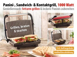 Rosenstein & Söhne Panini Sandwich Maker:Panini-, Sandwich- & Kontaktgrill CG-2510, 1.000 W -Rosenstein & Söhne Shop nc3831 5