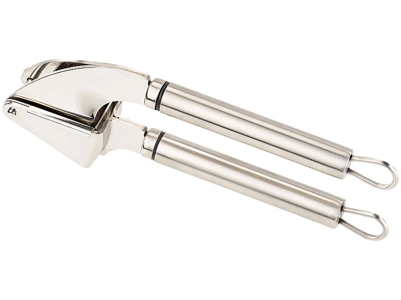 PEARL Knoblauchquetsche:2er-Set Massive XL-Edelstahl-Knoblauchpressen, Ausklappbare Loch-Siebe 10 PEARL Knoblauchquetsche:2er-Set Massive XL-Edelstahl-Knoblauchpressen, Ausklappbare Loch-Siebe – Bild 8