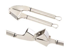 PEARL Knoblauchquetsche:2er-Set Massive XL-Edelstahl-Knoblauchpressen, Ausklappbare Loch-Siebe 19 PEARL Knoblauchquetsche:2er-Set Massive XL-Edelstahl-Knoblauchpressen, Ausklappbare Loch-Siebe -Rosenstein & Söhne Shop nc5844 6