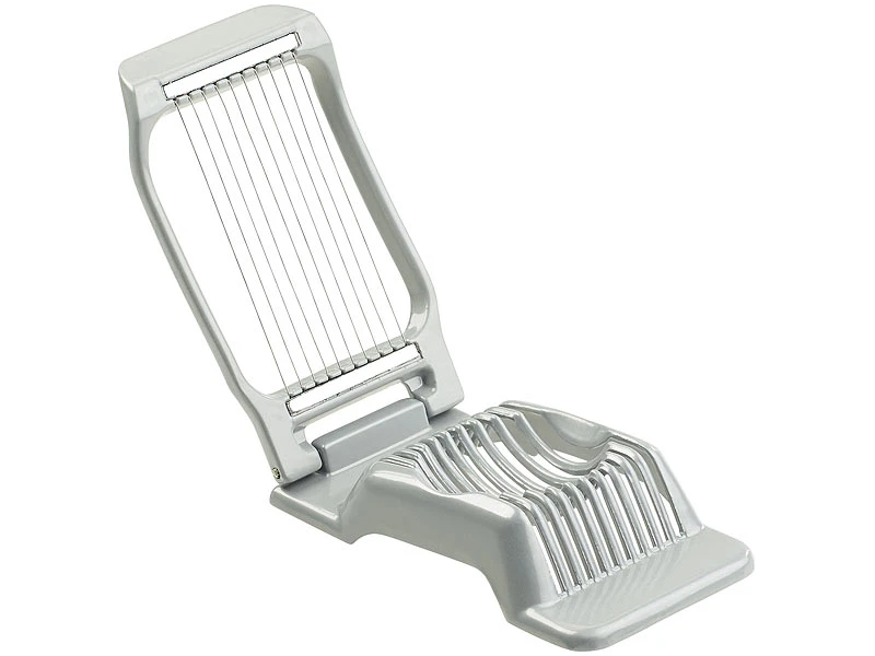 Rosenstein & Söhne Gemüseschneider:2er-Set Vollmetall-Eierschneider Mit Je10 Edelstahl-Drähten 4 Rosenstein & Söhne Gemüseschneider:2er-Set Vollmetall-Eierschneider Mit Je10 Edelstahl-Drähten – Bild 2