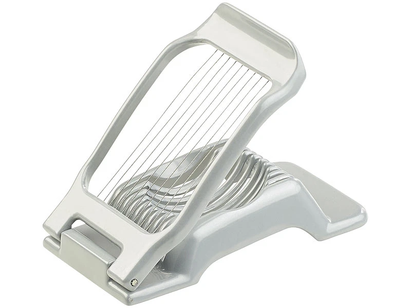 Rosenstein & Söhne Eierteiler:Vollmetall-Eierschneider Mit 10 Edelstahl-Drähten, Auch Für Gemüse 3 Rosenstein & Söhne Eierteiler:Vollmetall-Eierschneider Mit 10 Edelstahl-Drähten, Auch Für Gemüse