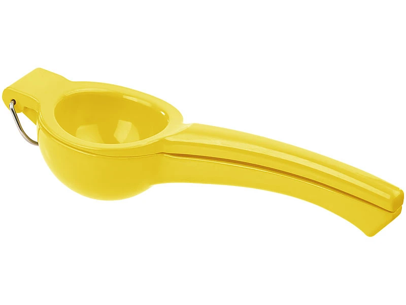 Rosenstein & Söhne Zitronenpresse:Manuelle Zitrus- Und Saftpresse Aus Metall Für Zitronen, Ø 7 Cm, Gelb 4 Rosenstein & Söhne Zitronenpresse:Manuelle Zitrus- Und Saftpresse Aus Metall Für Zitronen, Ø 7 Cm, Gelb – Bild 2