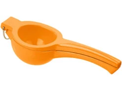 Rosenstein & Söhne Zitruspresse Hand:Manuelle Zitrus- & Saftpresse Aus Metall Für Orangen, Ø 8,5 Cm, Orange