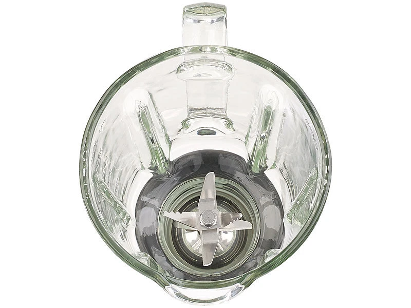 Rosenstein & Söhne Mixer:Glas-Standmixer, 6 Edelstahl Klingen, 6 Modi, 600W, 1,5 L, Profi Clean 8 Rosenstein & Söhne Mixer:Glas-Standmixer, 6 Edelstahl Klingen, 6 Modi, 600W, 1,5 L, Profi Clean – Bild 6