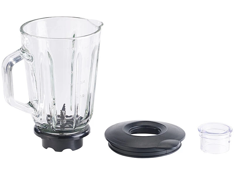 Rosenstein & Söhne Mixer Mit Glasbehälter:Glas-Standmixer, 6 Klingen, 7 Modi, Ice Crush, 600W, 1,5l, Profi-Clean 7 Rosenstein & Söhne Mixer Mit Glasbehälter:Glas-Standmixer, 6 Klingen, 7 Modi, Ice Crush, 600W, 1,5l, Profi-Clean – Bild 5