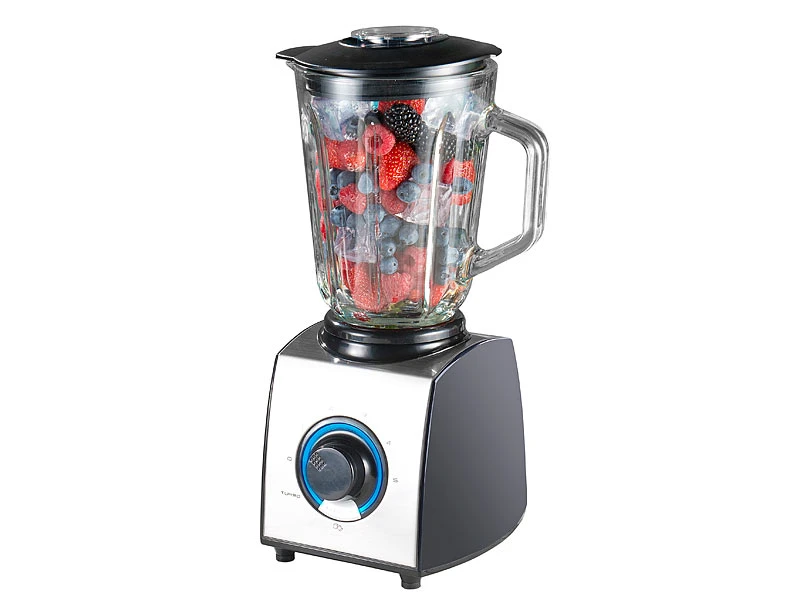 Rosenstein & Söhne Mixer Mit Glasbehälter:Glas-Standmixer, 6 Klingen, 7 Modi, Ice Crush, 600W, 1,5l, Profi-Clean 3 Rosenstein & Söhne Mixer Mit Glasbehälter:Glas-Standmixer, 6 Klingen, 7 Modi, Ice Crush, 600W, 1,5l, Profi-Clean