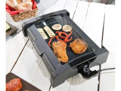 Rosenstein & Söhne Tischgrill Mit Deckel:Tischgrill Mit Glasdeckel, Keramik-beschichtete Grillplatte, 1.650 W -Rosenstein & Söhne Shop nc5917 10