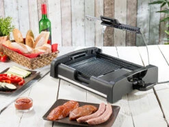 Rosenstein & Söhne Tischgrill Mit Deckel:Tischgrill Mit Glasdeckel, Keramik-beschichtete Grillplatte, 1.650 W -Rosenstein & Söhne Shop nc5917 13