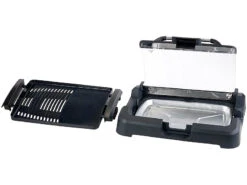Rosenstein & Söhne Elektrogrill:XL-Tischgrill M. Glasdeckel, Keramik-beschichtete Grillplatte, 2.200 W -Rosenstein & Söhne Shop nc5918 1