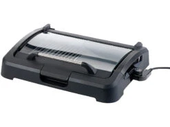 Rosenstein & Söhne Elektrogrill:XL-Tischgrill M. Glasdeckel, Keramik-beschichtete Grillplatte, 2.200 W -Rosenstein & Söhne Shop nc5918 5