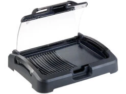 Rosenstein & Söhne Elektrogrill:XL-Tischgrill M. Glasdeckel, Keramik-beschichtete Grillplatte, 2.200 W -Rosenstein & Söhne Shop nc5918 7