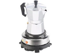 Rosenstein & Söhne Herdplatte:Elektrische Mini-Einzel-Kochplatte & Espresso-Kocher, 500 W, 3 Tassen -Rosenstein & Söhne Shop nc7941 13