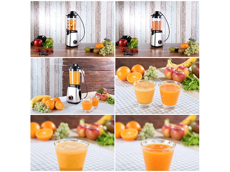 Rosenstein & Söhne Standmixer:2in1-Vakuum-Mixer Mit 3 Stufen & 4 Klingen, 700 Ml, BPA-frei, 300 Watt 10 Rosenstein & Söhne Standmixer:2in1-Vakuum-Mixer Mit 3 Stufen & 4 Klingen, 700 Ml, BPA-frei, 300 Watt – Bild 8