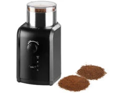 Rosenstein & Söhne Kaffeemühle:XXL Kaffee- & Gewürzmühle, Schlagmahlwerk, 200W, Bis 70g, 5 Mahlgrade