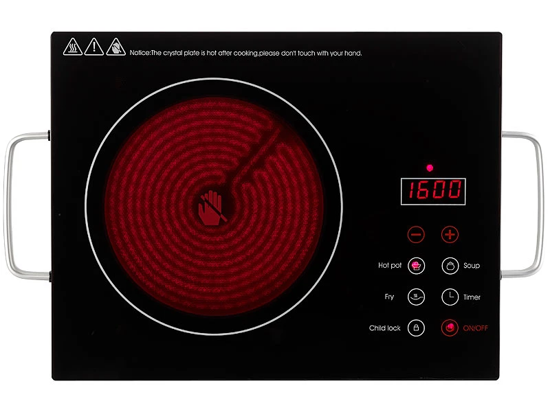Rosenstein & Söhne Ceran Kochplatte Einzeln:Glaskeramik-Kochfeld, Infrarot-Wärme, Touch-Bedienfeld, 2.000 W, 20 Cm 12 Rosenstein & Söhne Ceran Kochplatte Einzeln:Glaskeramik-Kochfeld, Infrarot-Wärme, Touch-Bedienfeld, 2.000 W, 20 Cm – Bild 10