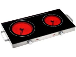 Rosenstein & Söhne Kochfeld:Glaskeramik-Doppelkochfeld Mit Infrarot-Wärme; 2.800 W; Ø 16.5 & 20 Cm -Rosenstein & Söhne Shop nx1520 0 1