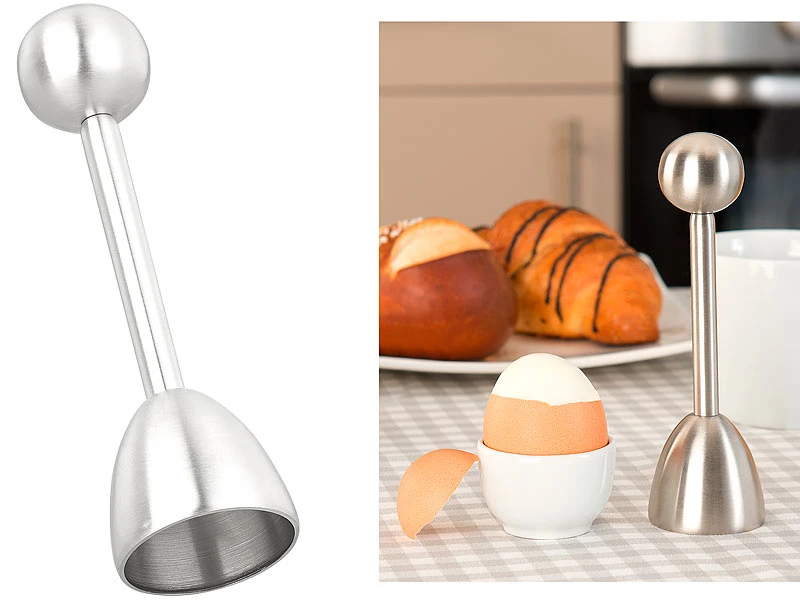 Rosenstein & Söhne Eiköpfer:Eierköpfer Und Eieröffner Aus Edelstahl, Für Harte Und Weiche Eier 3 Rosenstein & Söhne Eiköpfer:Eierköpfer Und Eieröffner Aus Edelstahl, Für Harte Und Weiche Eier