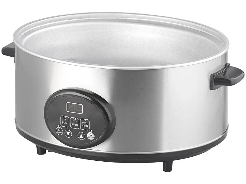 Rosenstein & Söhne Kocher:Schongarer Mit Keramik-Einsatz 4,5 L, 2 Temperaturen, Warmhalte, 280W 5 Rosenstein & Söhne Kocher:Schongarer Mit Keramik-Einsatz 4,5 L, 2 Temperaturen, Warmhalte, 280W – Bild 3