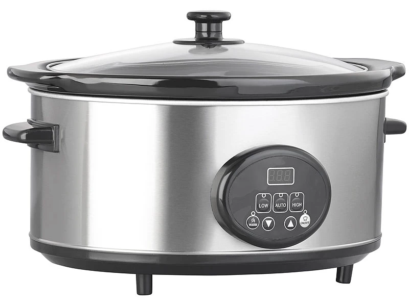 Rosenstein & Söhne Kocher:Schongarer Mit Keramik-Einsatz 4,5 L, 2 Temperaturen, Warmhalte, 280W 8 Rosenstein & Söhne Kocher:Schongarer Mit Keramik-Einsatz 4,5 L, 2 Temperaturen, Warmhalte, 280W – Bild 6